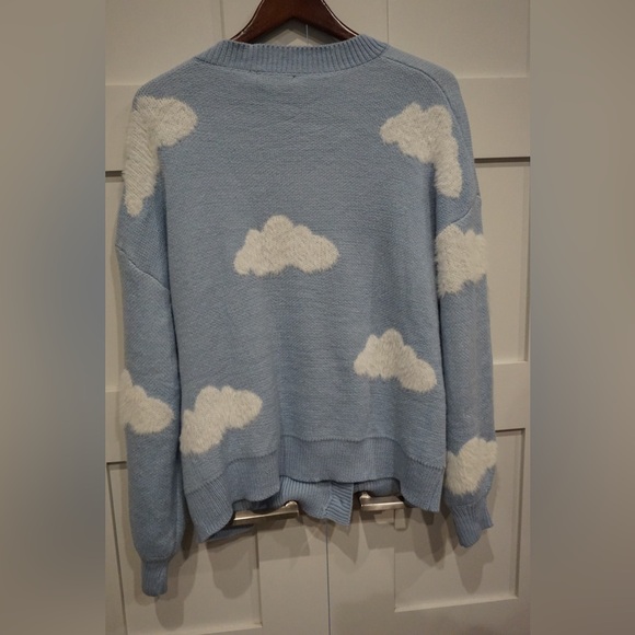 SHEIN cloud cardigan light blue sz large - Picture 3 of 4